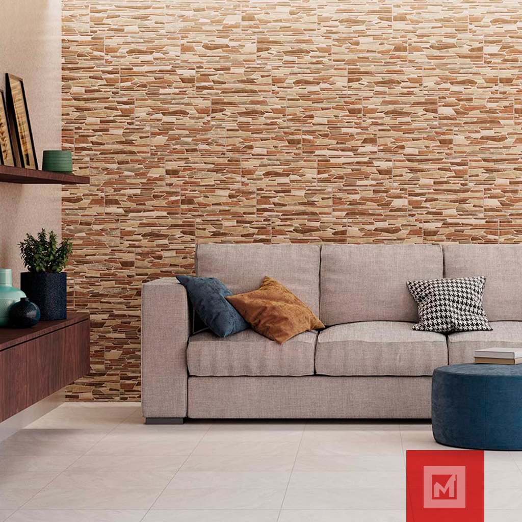 Imagen de AZULEJO 20X50 STONE AGE FD MIX CAFÉ 1A 3